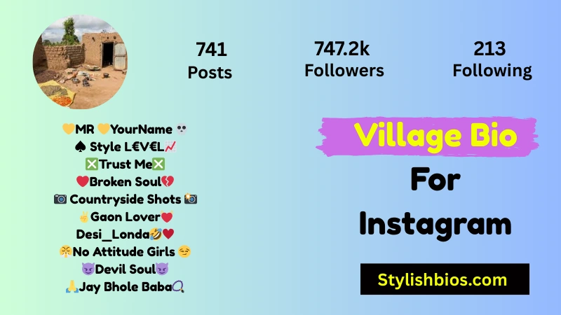 village bio for instagram 