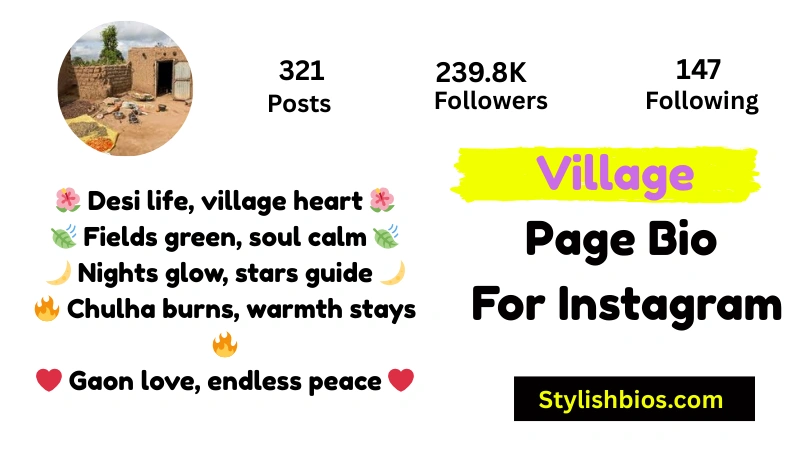 Village Page Bio For Instagram