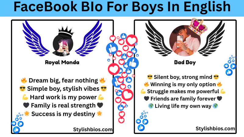 facebook bio for boys in english