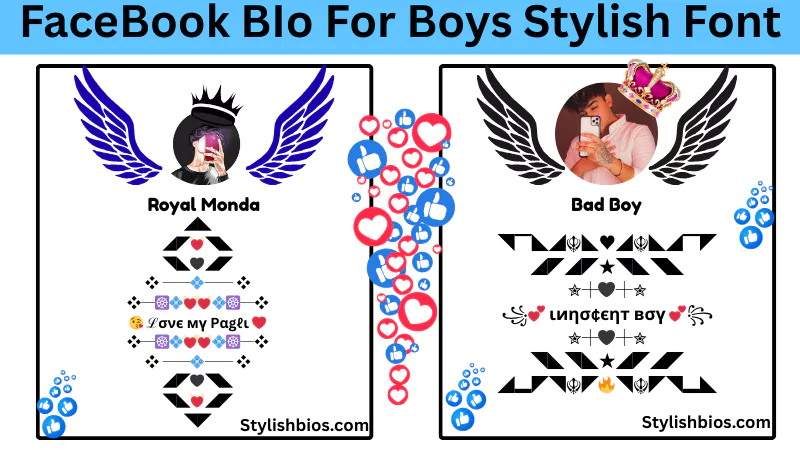 facebook bio for boys stylish fonts