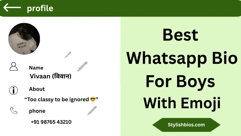 Best Whatsapp Bio For Boys With Emoji