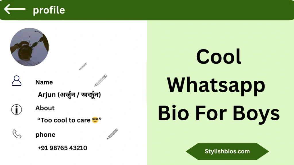 Cool Whatsapp Bio For Boys