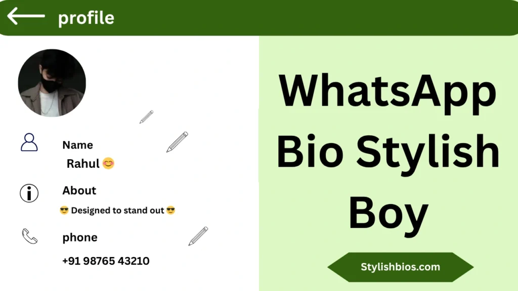 WhatsApp Bio Stylish Boy