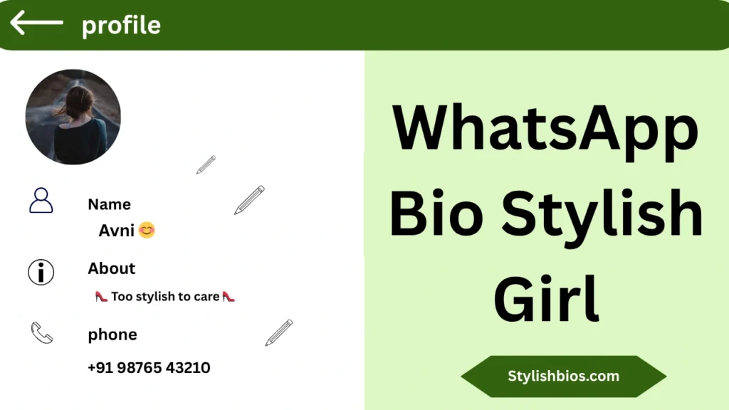 WhatsApp Bio Stylish Girl