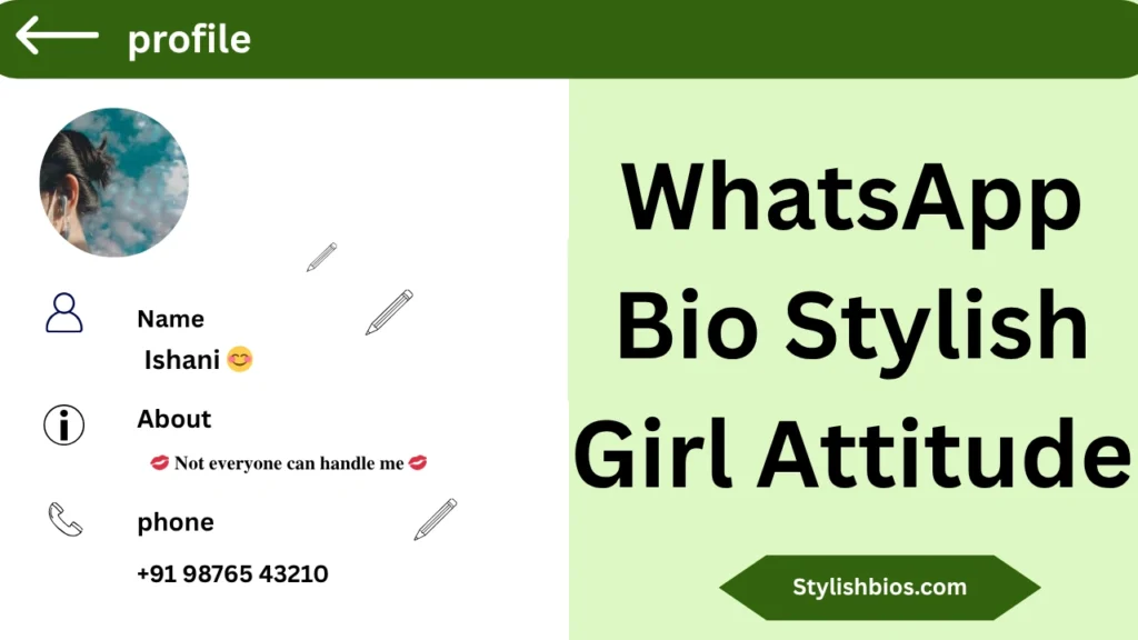WhatsApp Bio Stylish Girl Attitude
