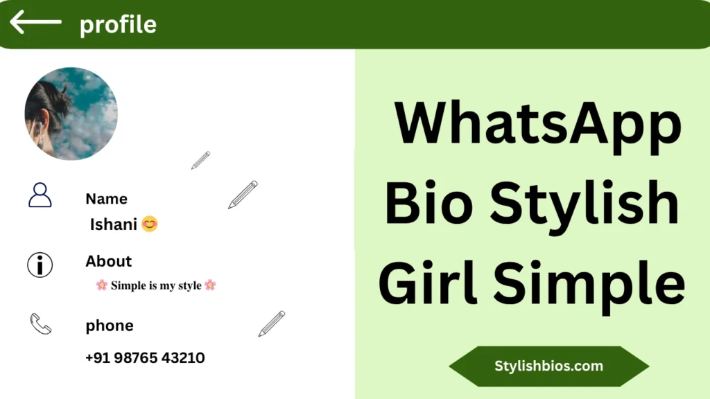 WhatsApp Bio Stylish Girl Simple