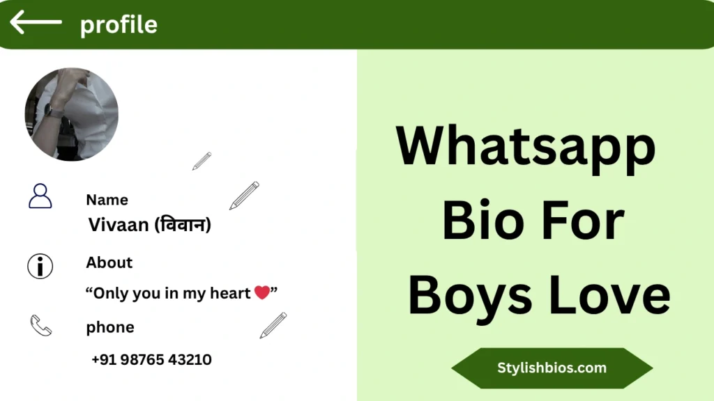 Whatsapp Bio For Boys Love