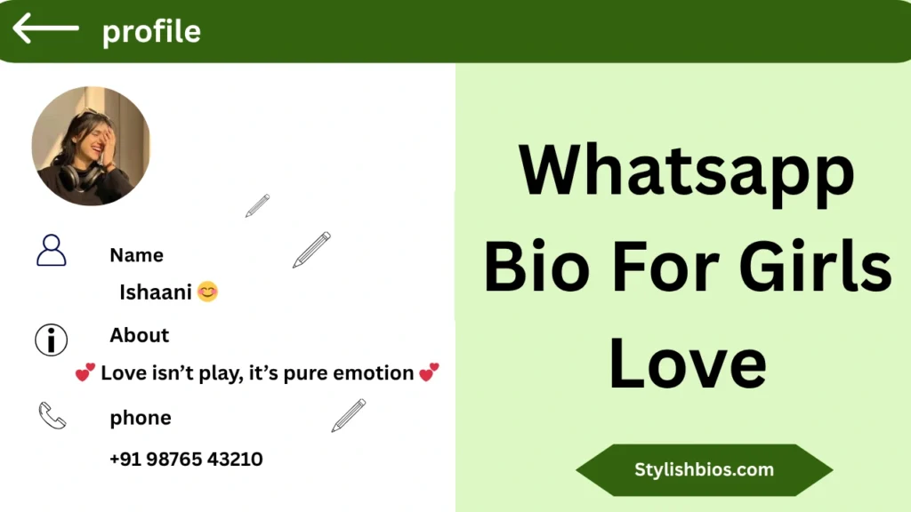 Whatsapp Bio For Girls Love