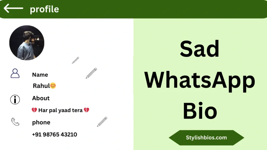 Stylish Sad WhatsApp Bio