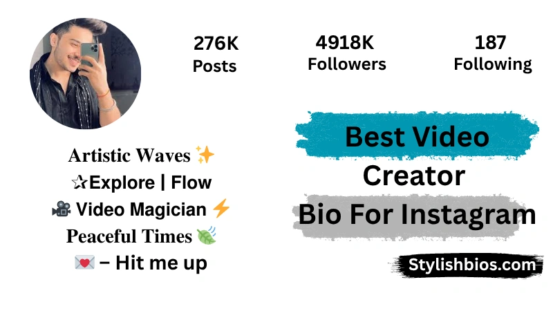 Top 250+ Video Creator Bios for Instagram | Stylish & Trendy 2025 Best Video Creator Bio For Instagram