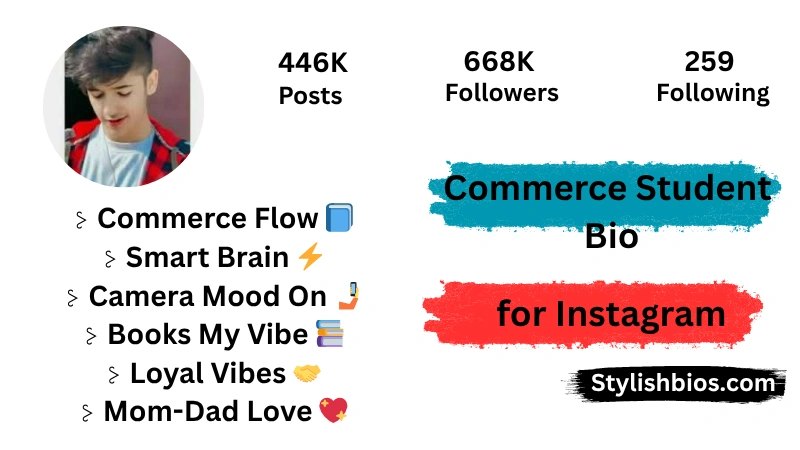 Commerce Student Bio for Instagram