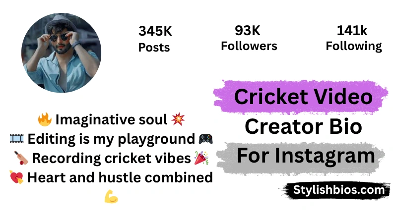 Top 250+ Video Creator Bios for Instagram | Stylish & Trendy 2025 Cricket Video Creator Bio For Instagram