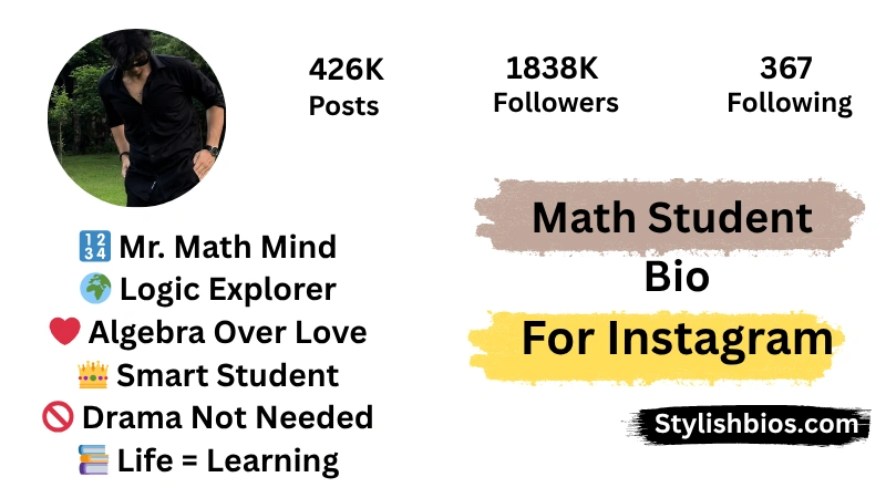 Math Student Bio For Instagram