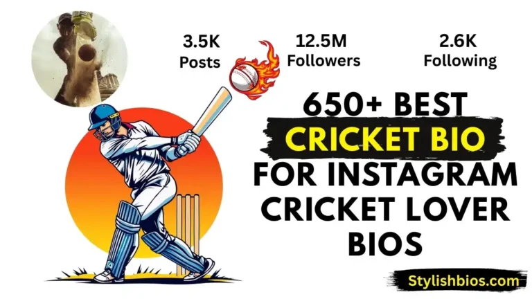 cricket bio for instagram