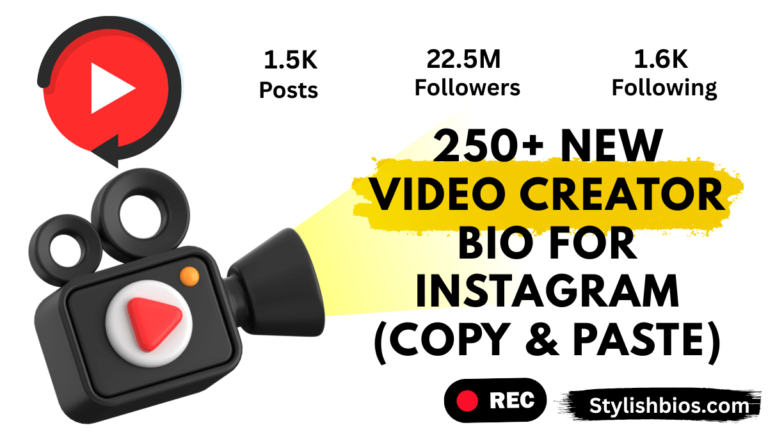 video creator bio for instagram